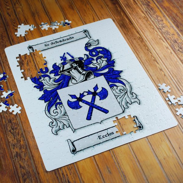 A 252 piece Jigsaw Puzzle Personalised with your full colour Coat of Arms or Family Crest
